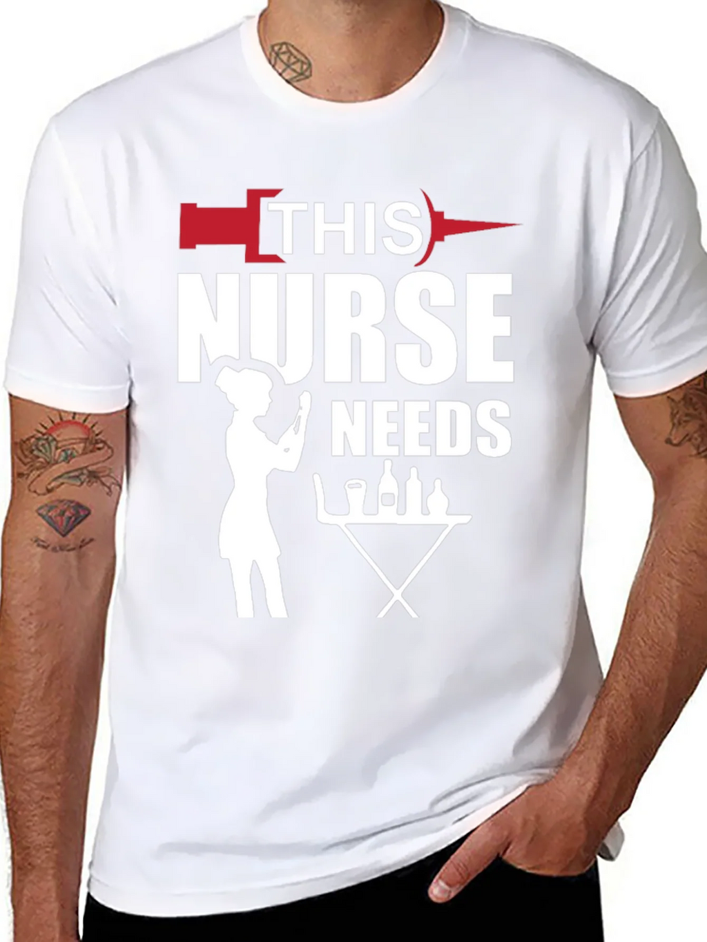 Nurse Needs Wine T-Shirt product image 7