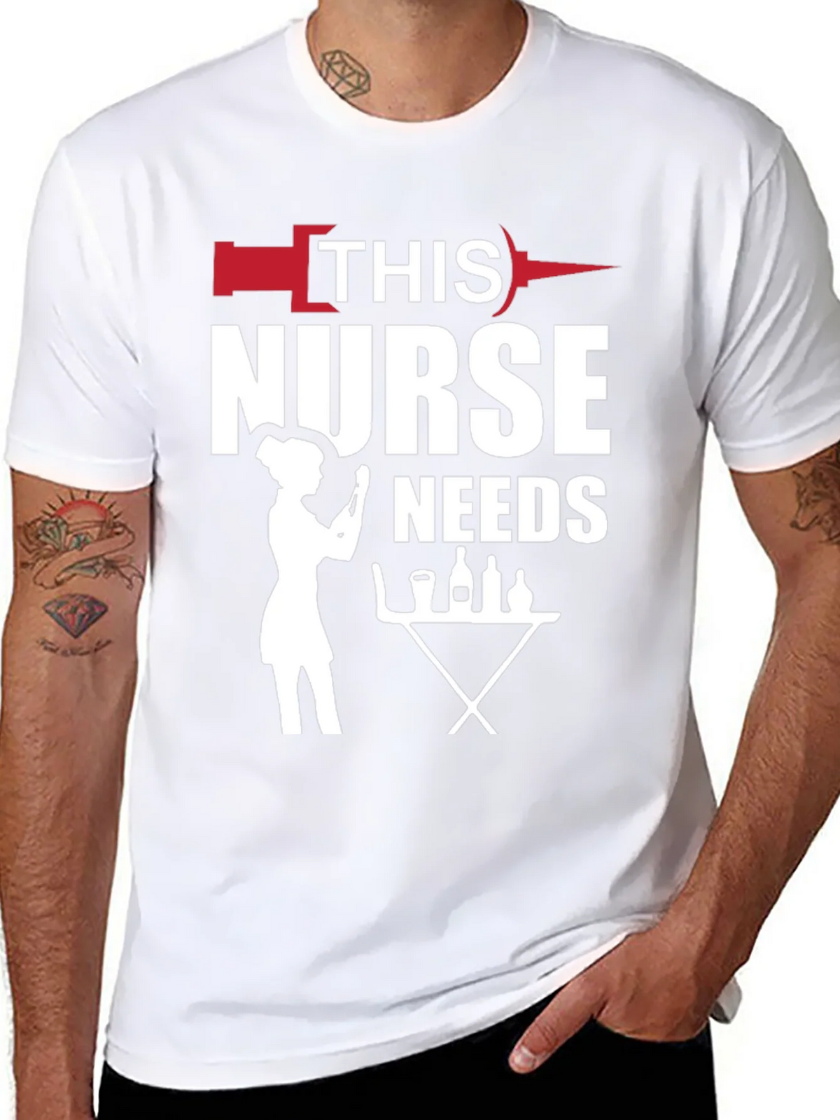 Nurse Needs Wine T-Shirt product image 7