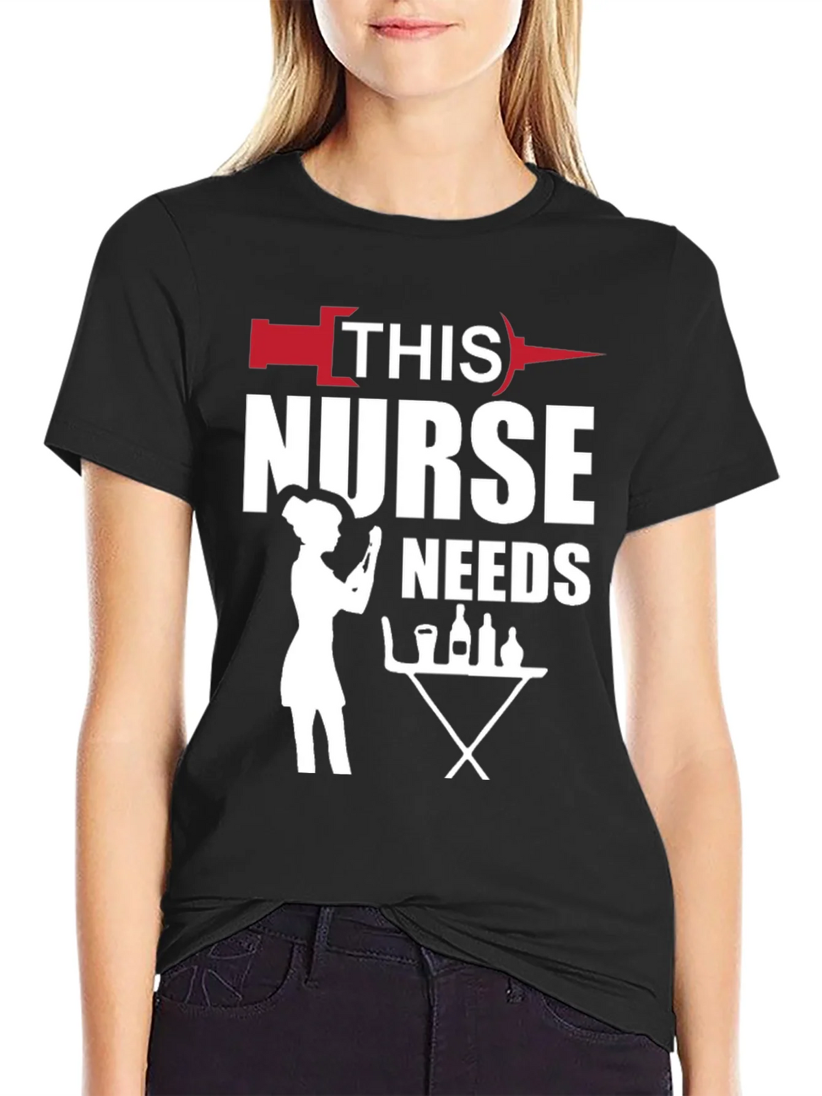 Nurse Needs Wine T-Shirt product image 2