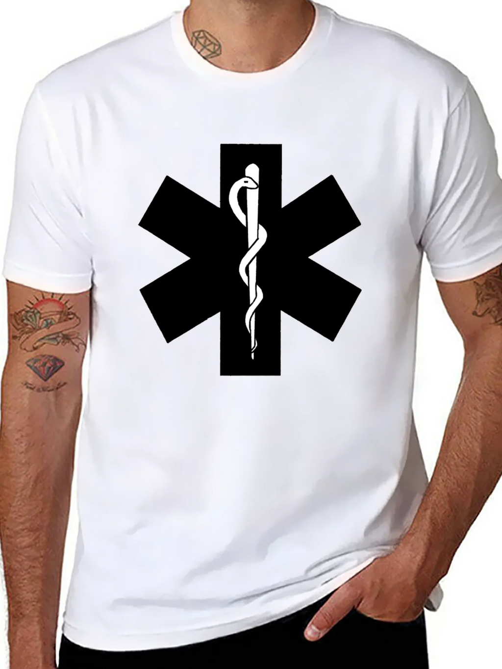 Medical Symbol T-Shirt - EMT Star of Life product image 7