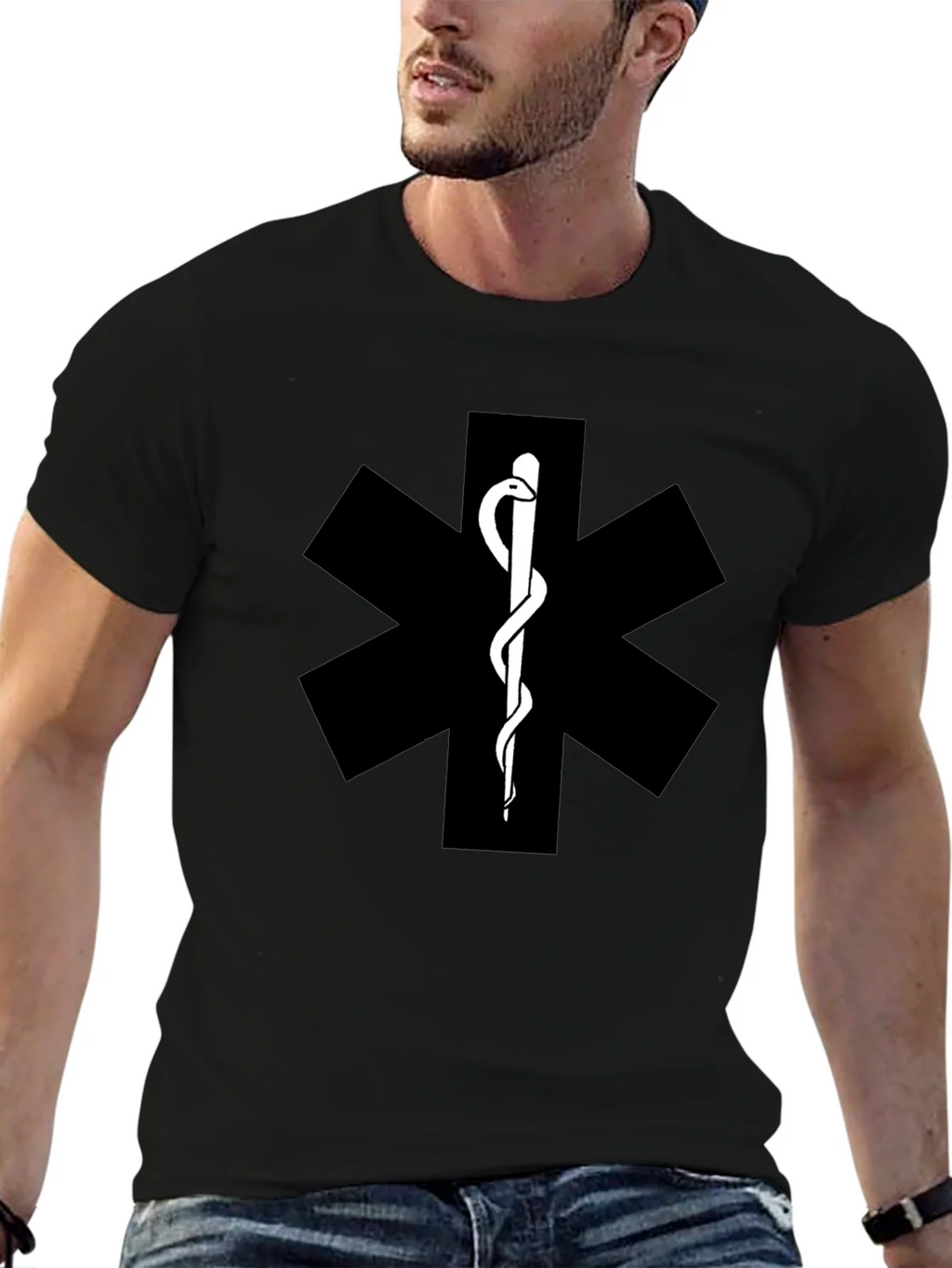 Medical Symbol T-Shirt - EMT Star of Life product image 6