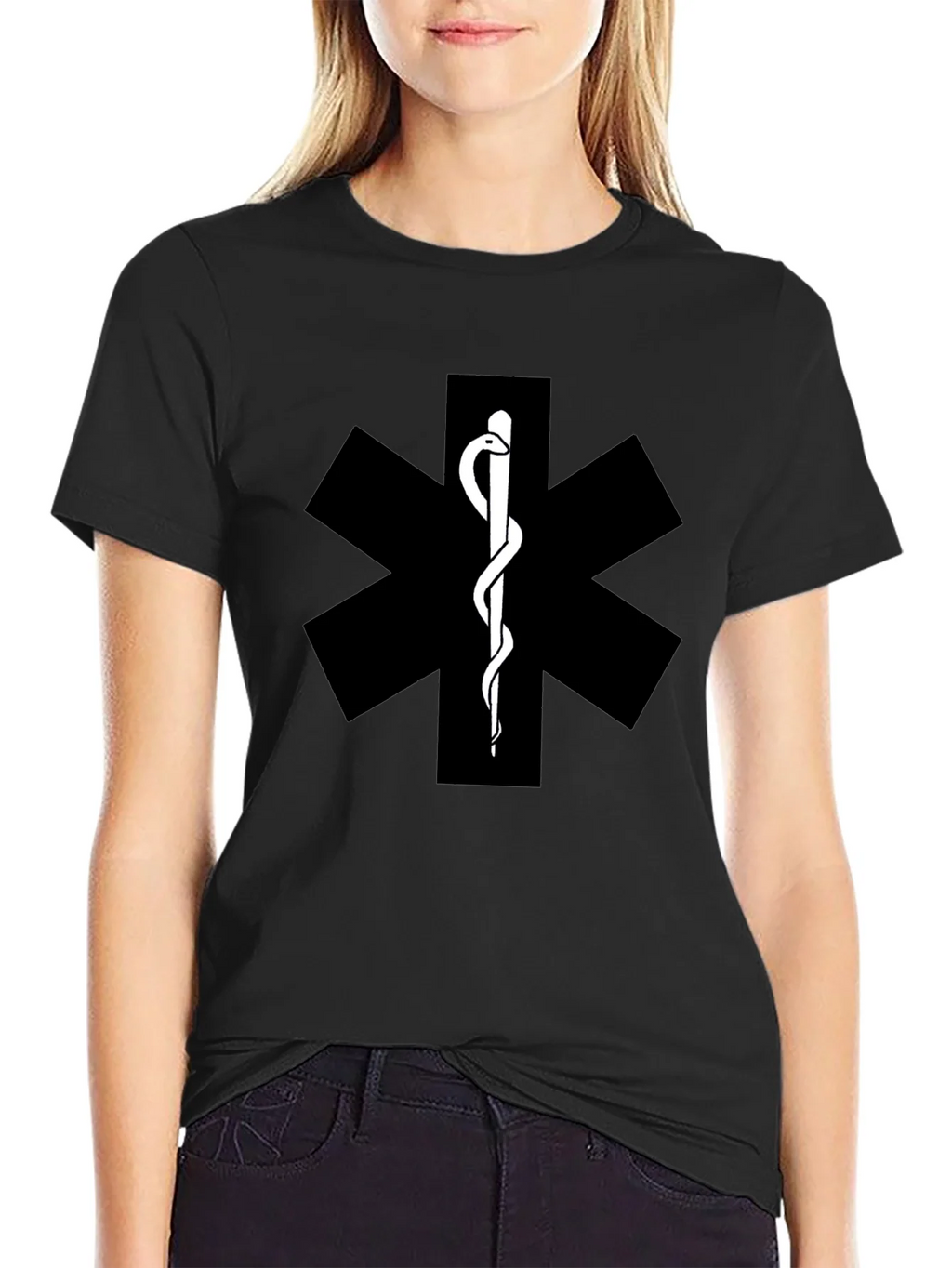 Medical Symbol T-Shirt - EMT Star of Life product image 2