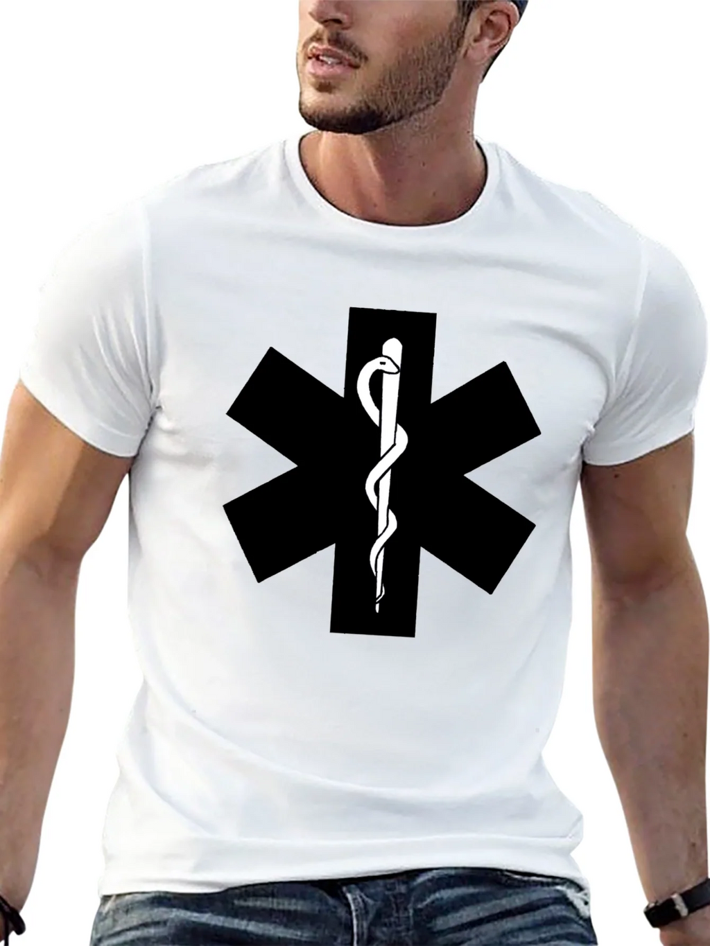 Medical Symbol T-Shirt - EMT Star of Life product image 12
