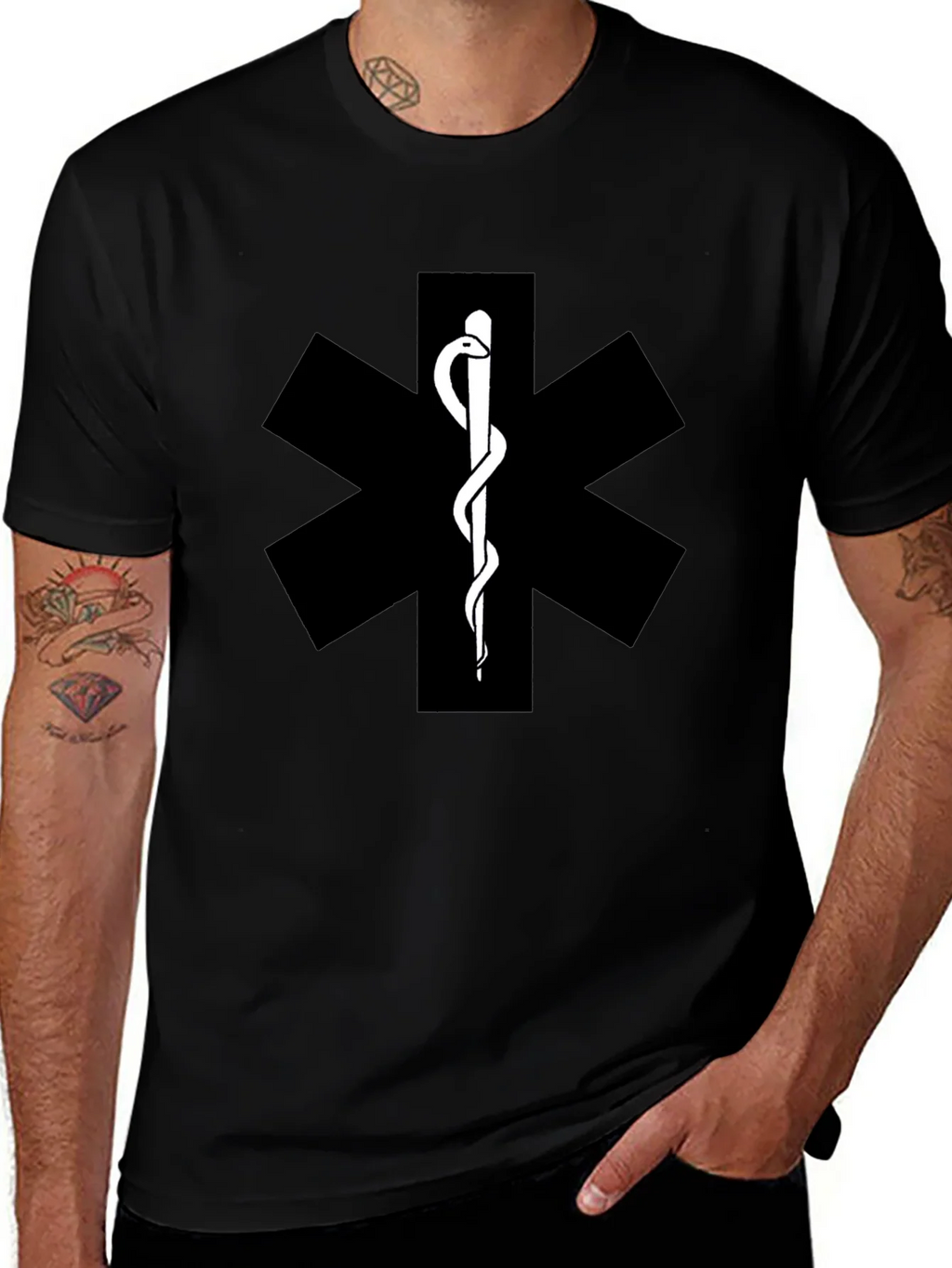 Medical Symbol T-Shirt - EMT Star of Life product image 1