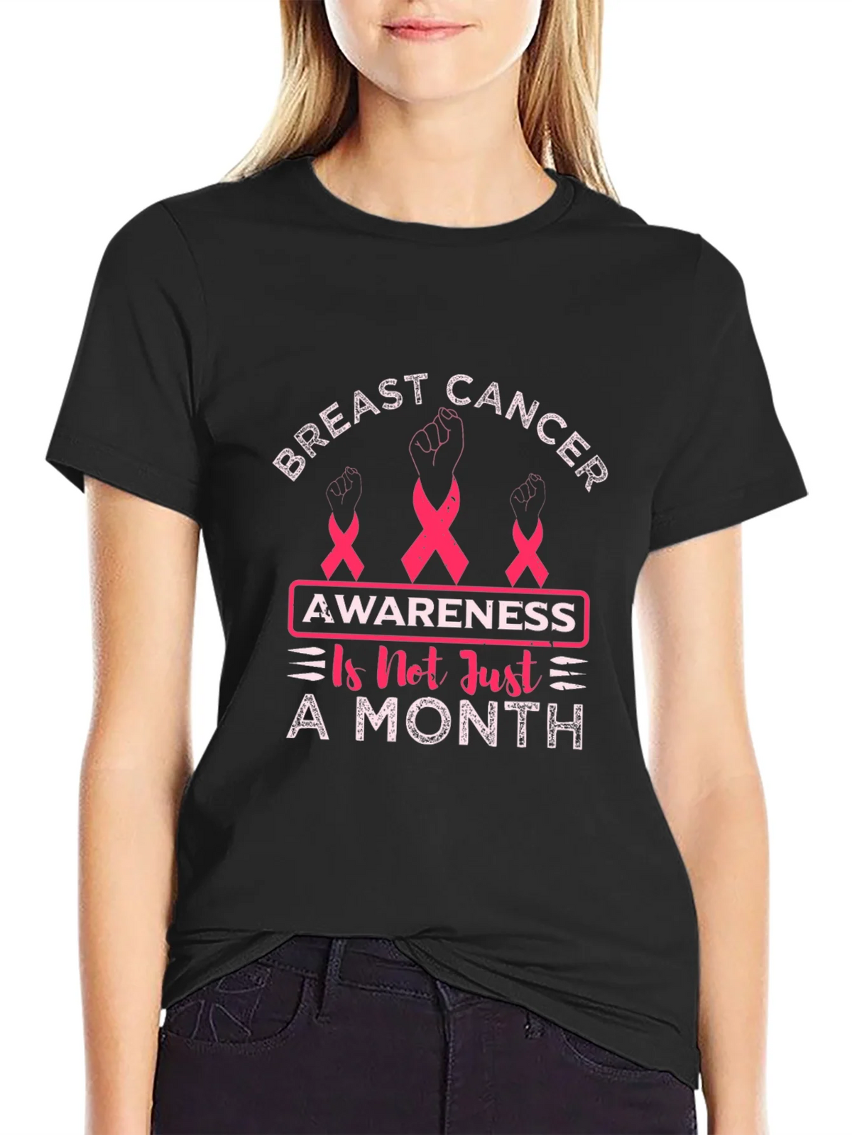Breast Cancer Awareness T-Shirt - Not Just A Month product image 2