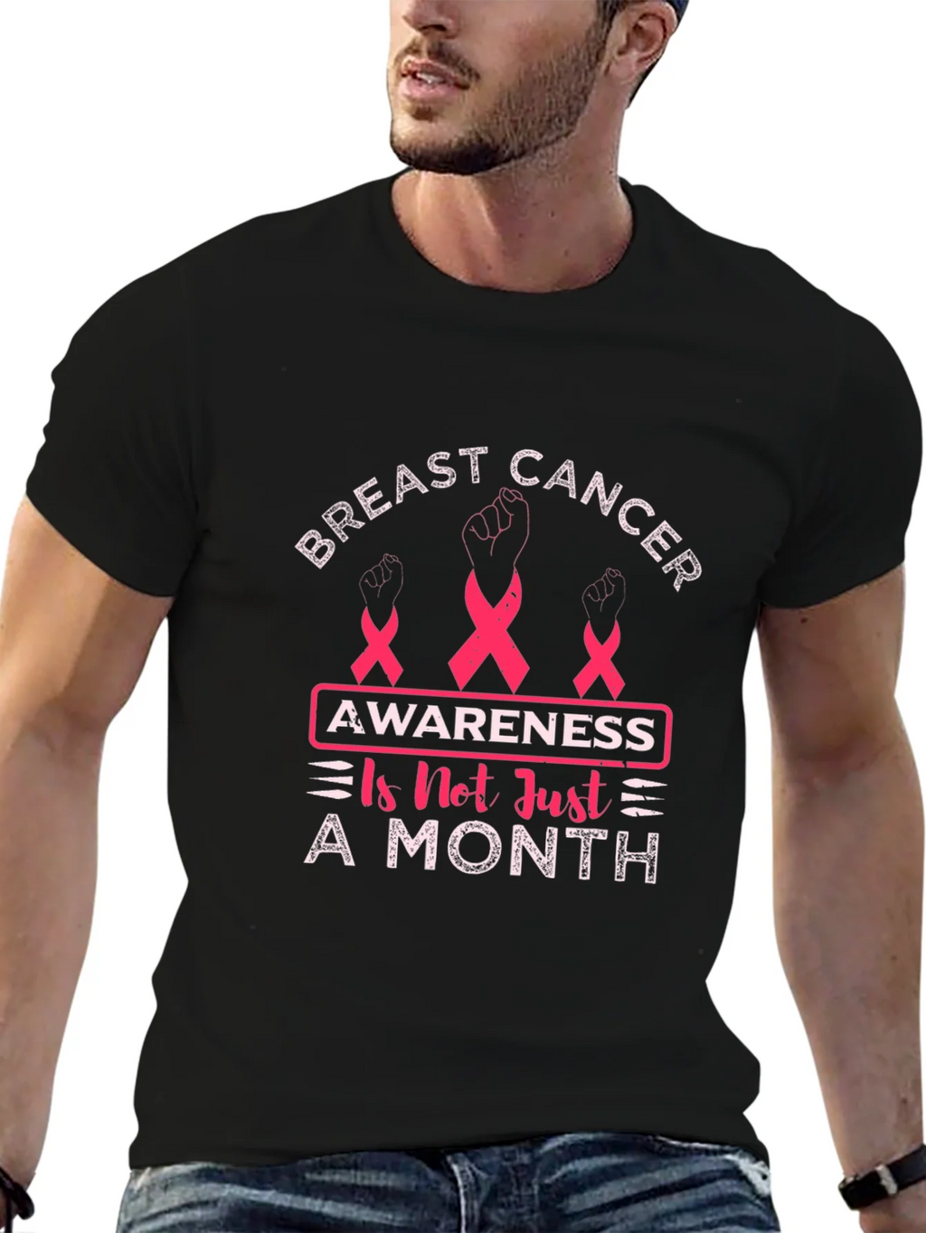 Breast Cancer Awareness T-Shirt - Not Just A Month product image 6