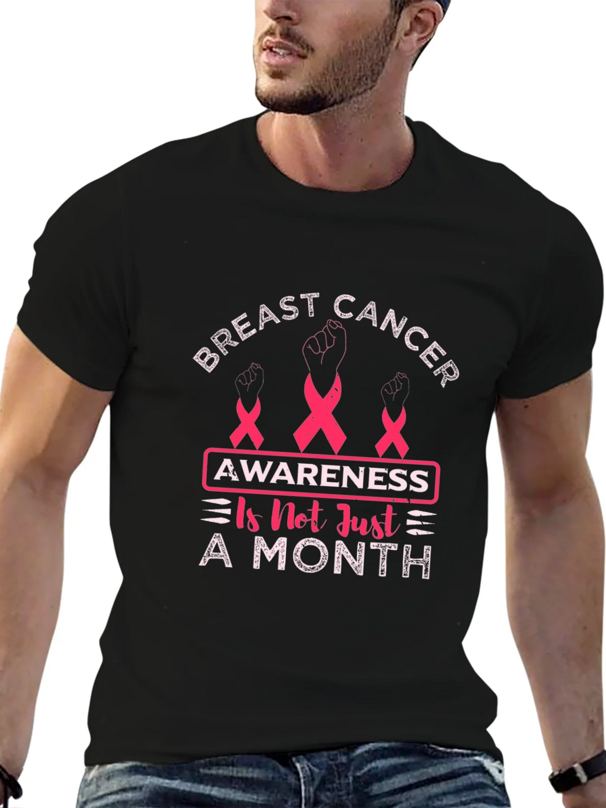 Breast Cancer Awareness T-Shirt - Not Just A Month product image 6