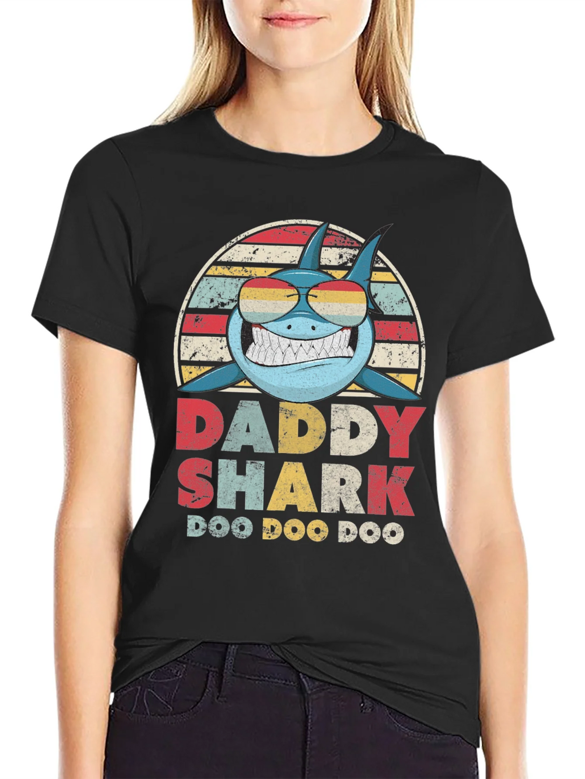 Daddy Shark T-Shirt - Doo Vintage Design product image 2