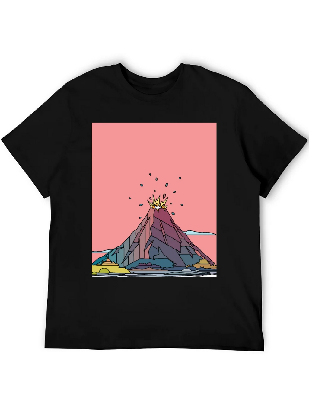Volcano Graphic Black T-Shirt - Mens Tee product image 5