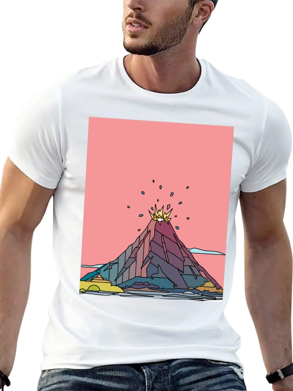 Volcano Graphic Black T-Shirt - Mens Tee product image 12