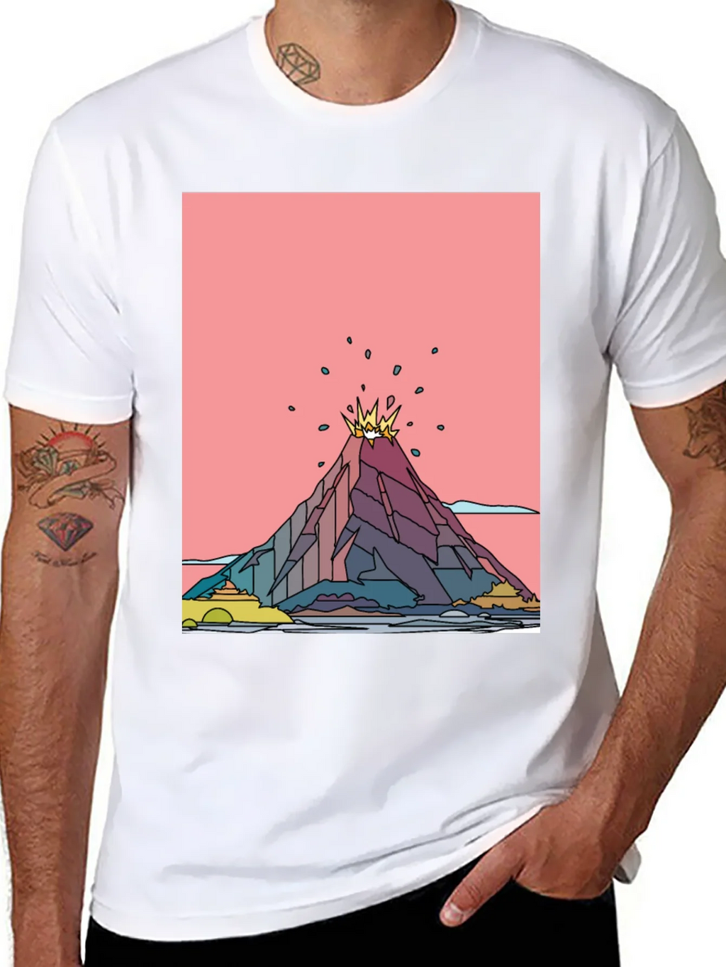 Volcano Graphic Black T-Shirt - Mens Tee product image 7