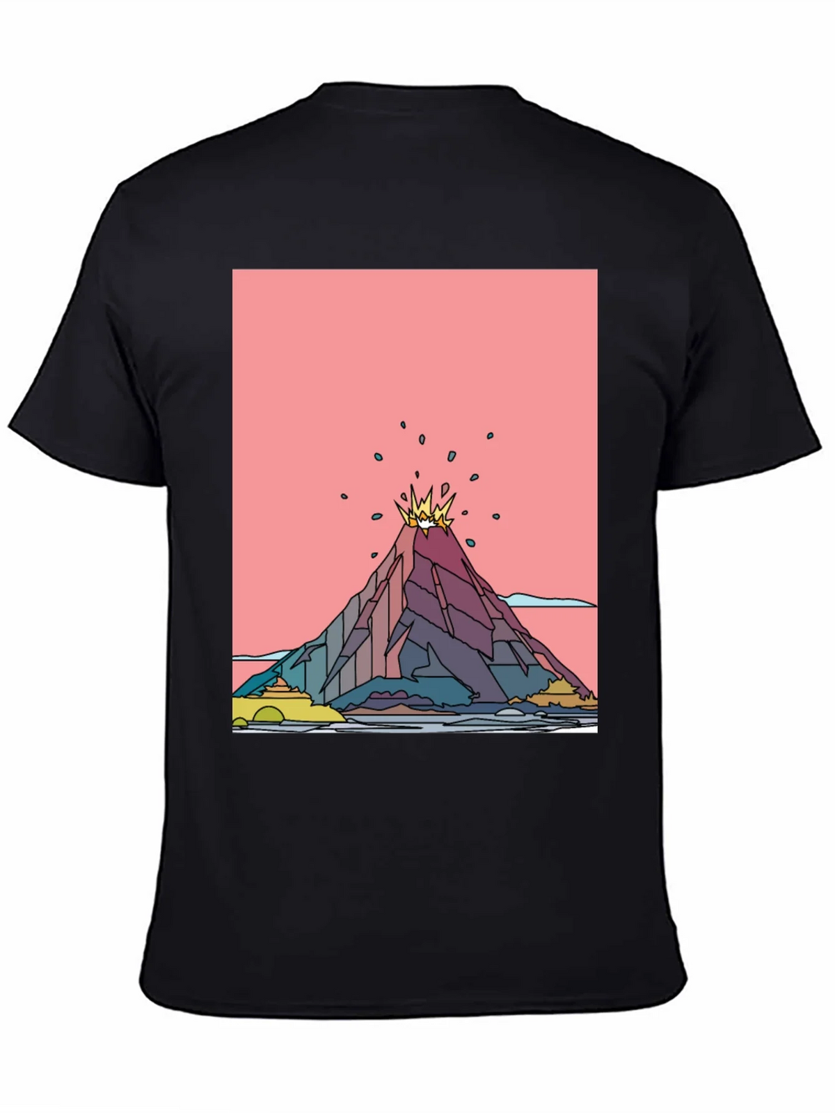 Volcano Graphic Black T-Shirt - Mens Tee product image 4
