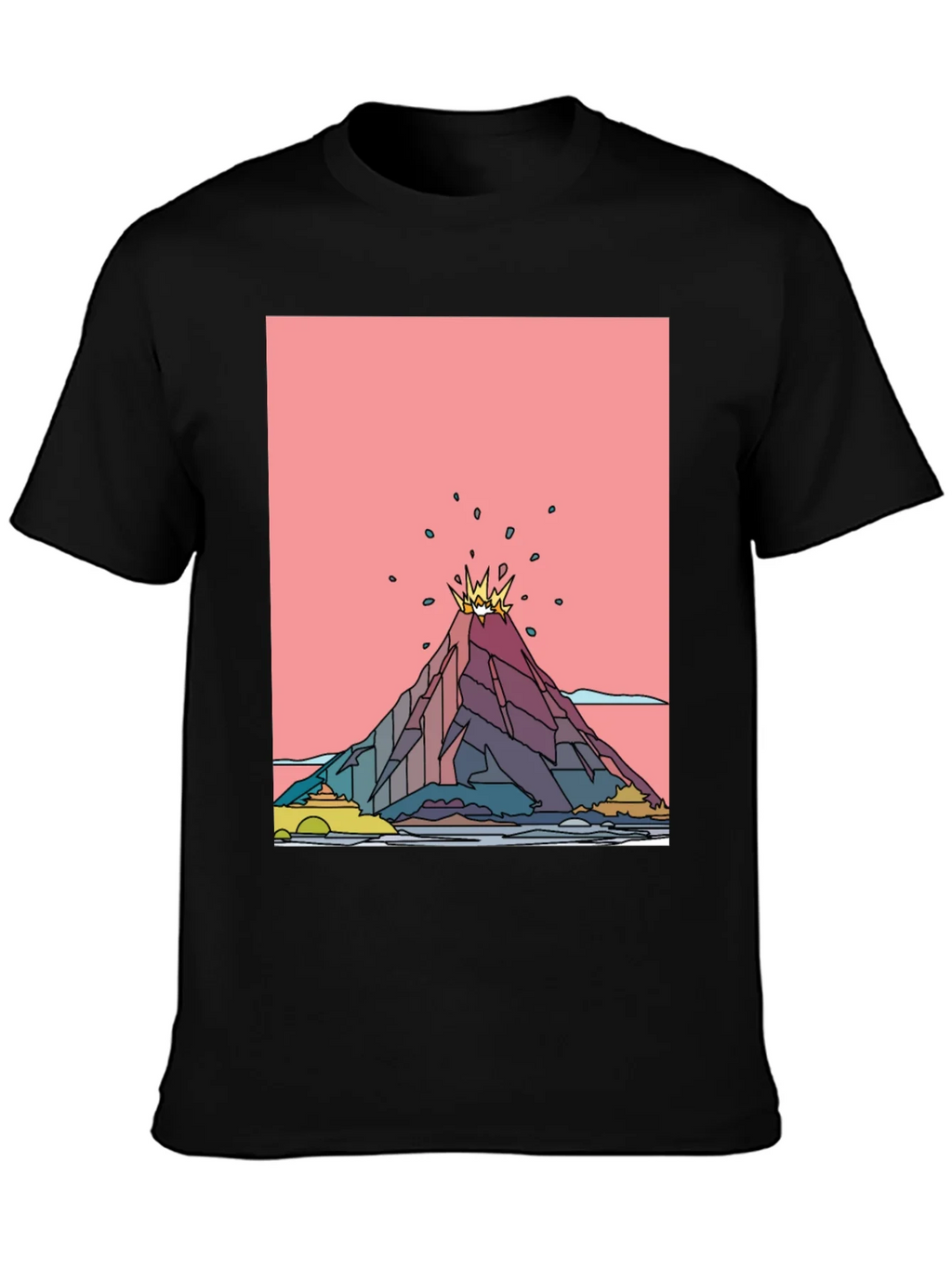 Volcano Graphic Black T-Shirt - Mens Tee product image 3