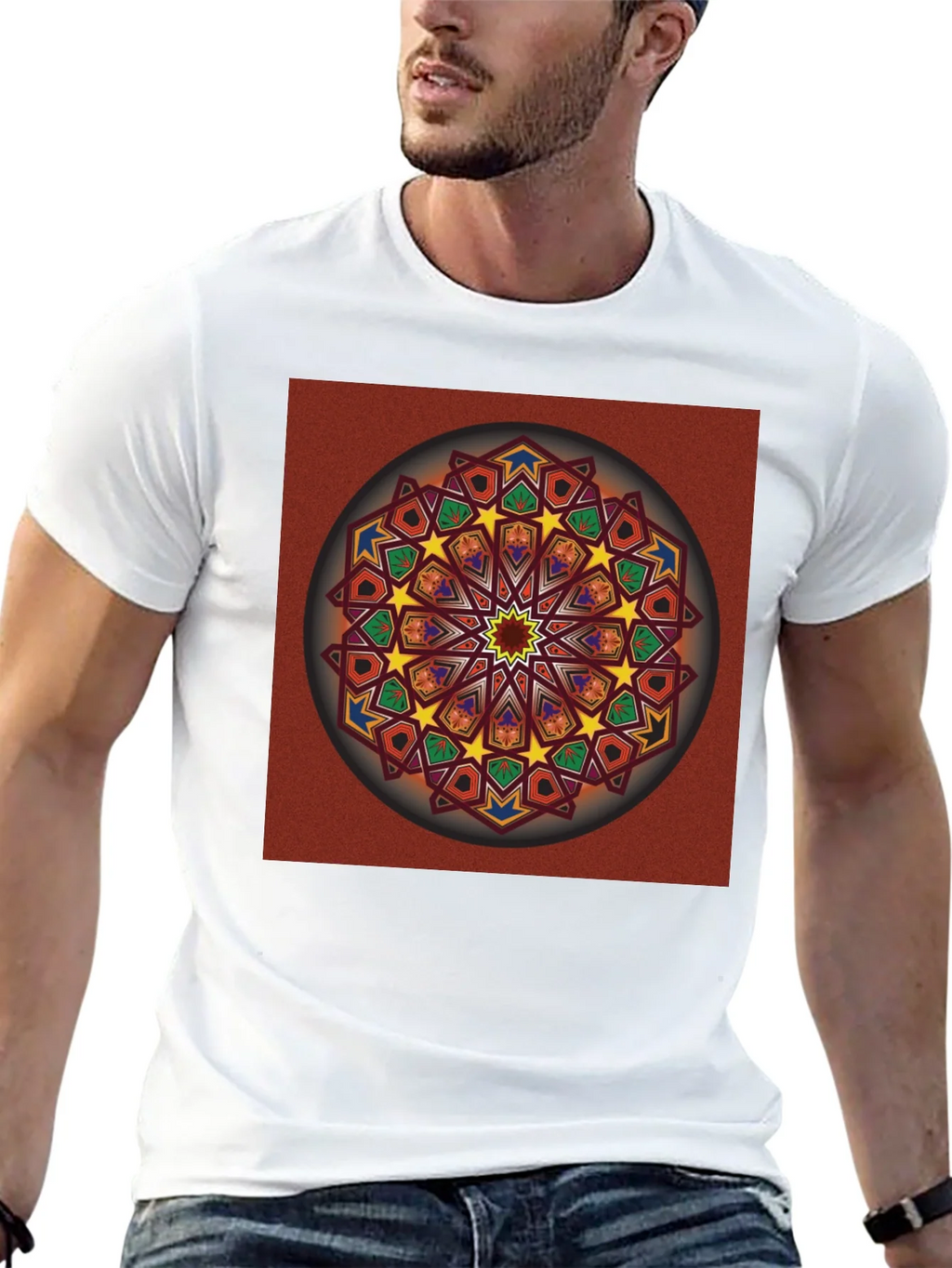 Geometric Mandala Graphic T-Shirt - Artistic Design product image 12