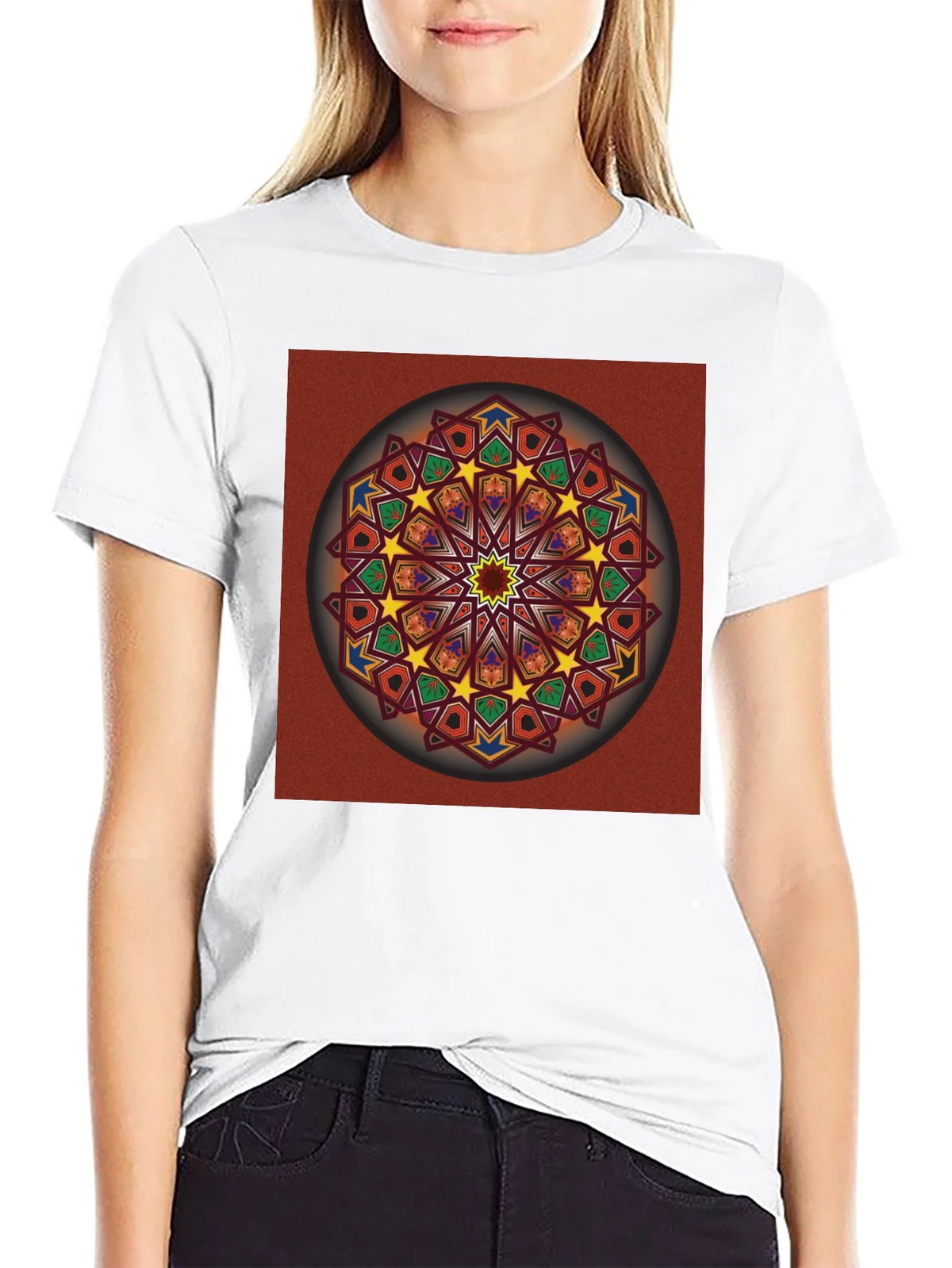 Geometric Mandala Graphic T-Shirt - Artistic Design product image 8