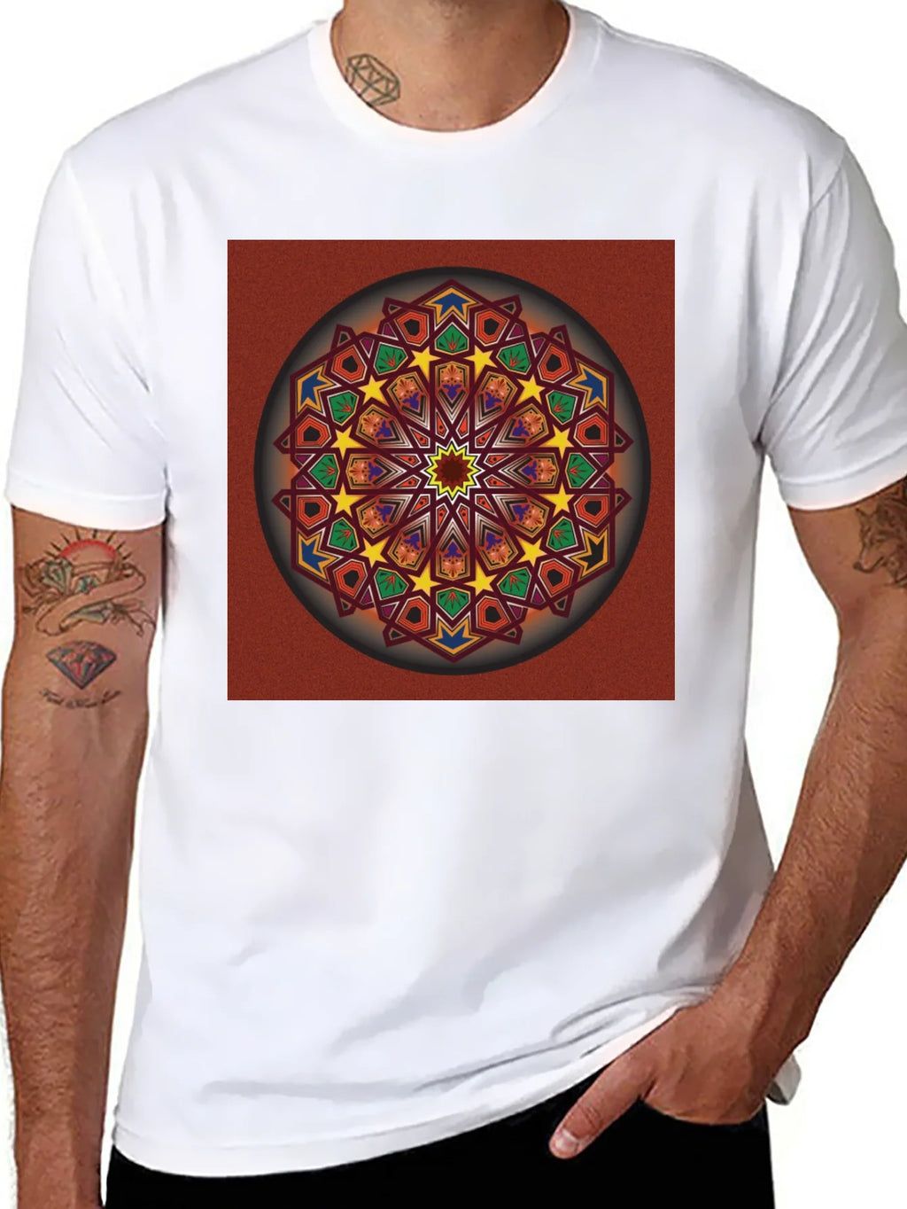 Geometric Mandala Graphic T-Shirt - Artistic Design product image 7