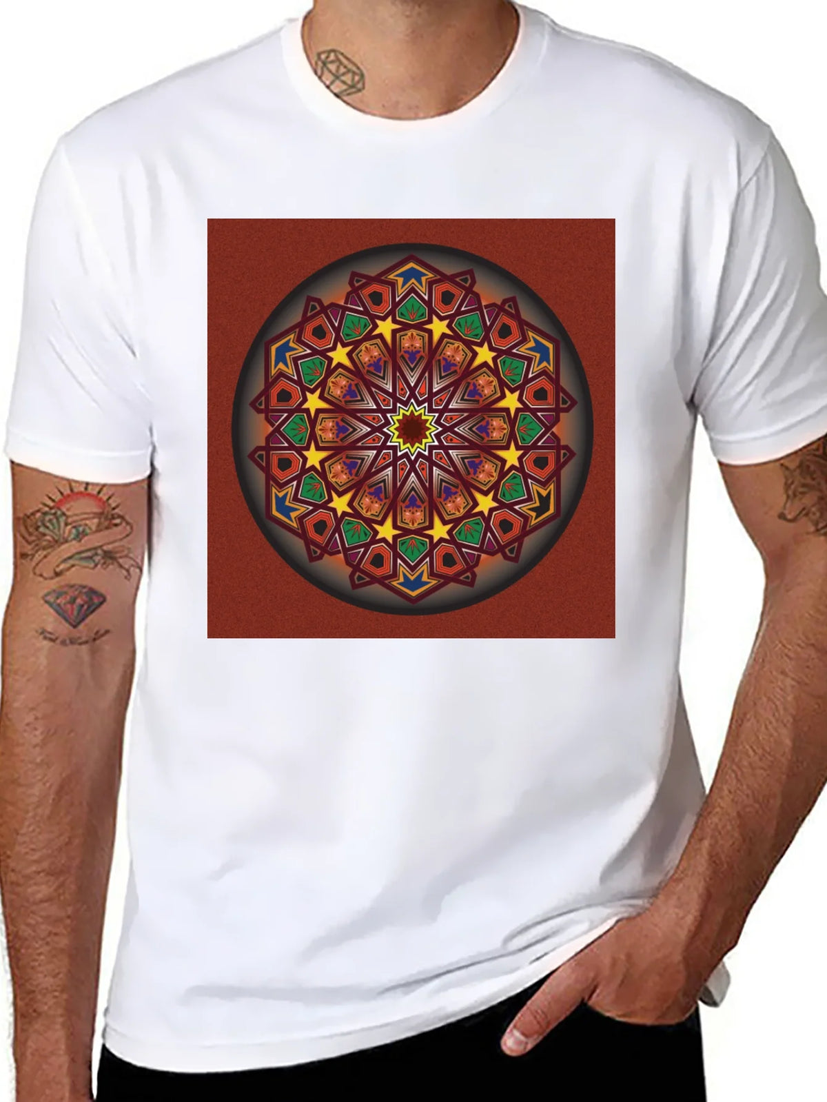 Geometric Mandala Graphic T-Shirt - Artistic Design product image 7