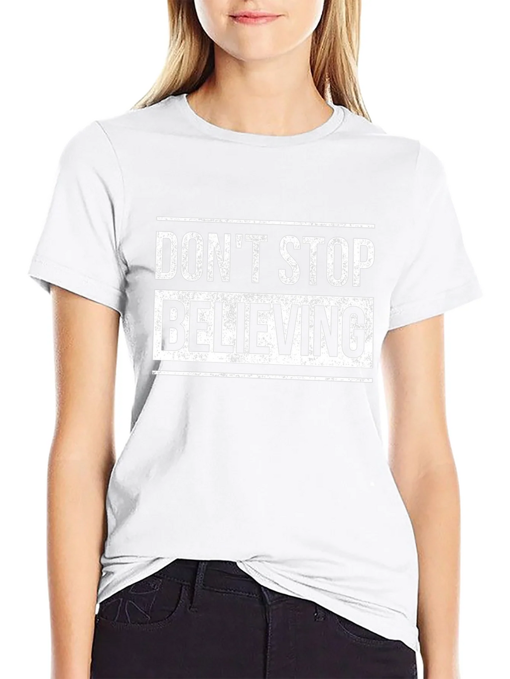 Dont Stop Believing Black Graphic Tee product image 8