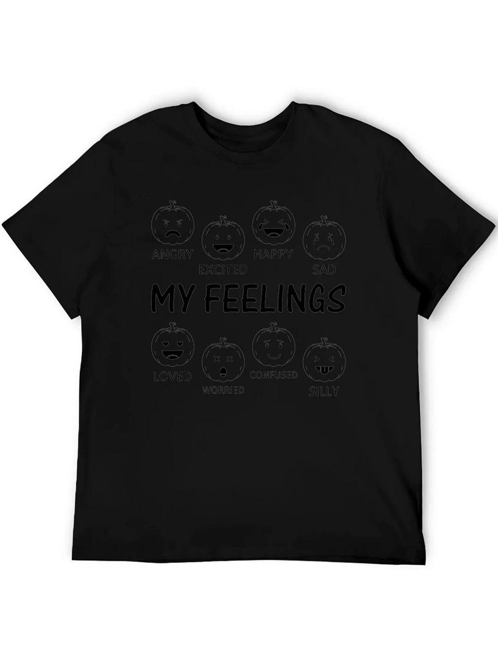 My Feelings Graphic T-Shirt - Black Cotton Tee product image 5