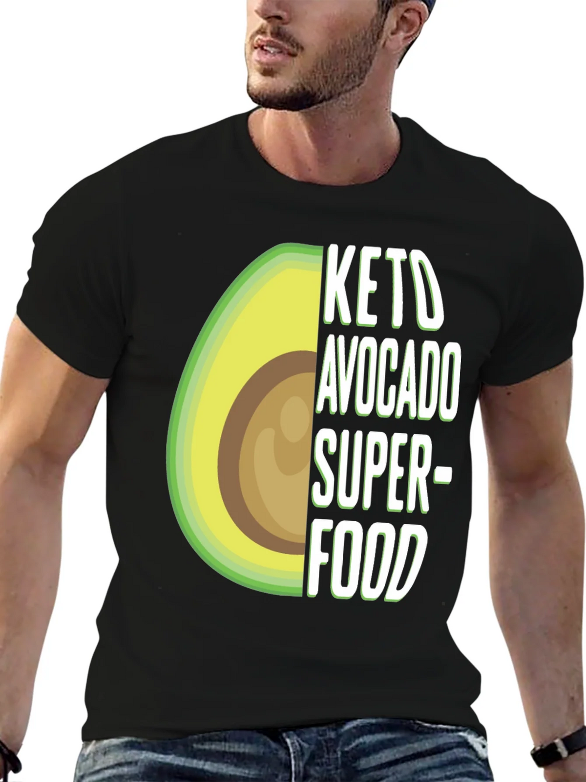 Keto Avocado Superfood T-Shirt - Unisex Black Tee product image 6