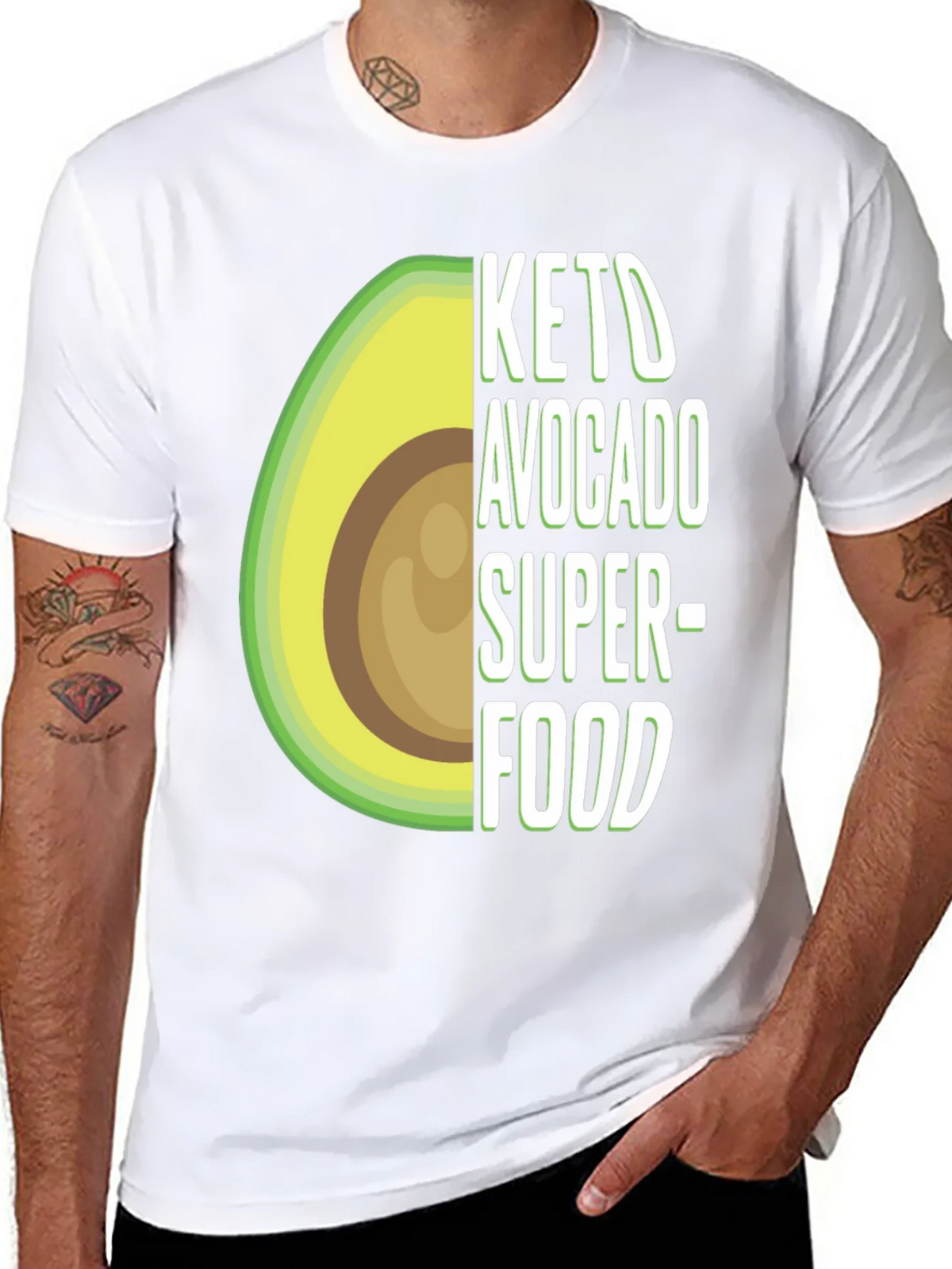 Keto Avocado Superfood T-Shirt - Unisex Black Tee product image 7