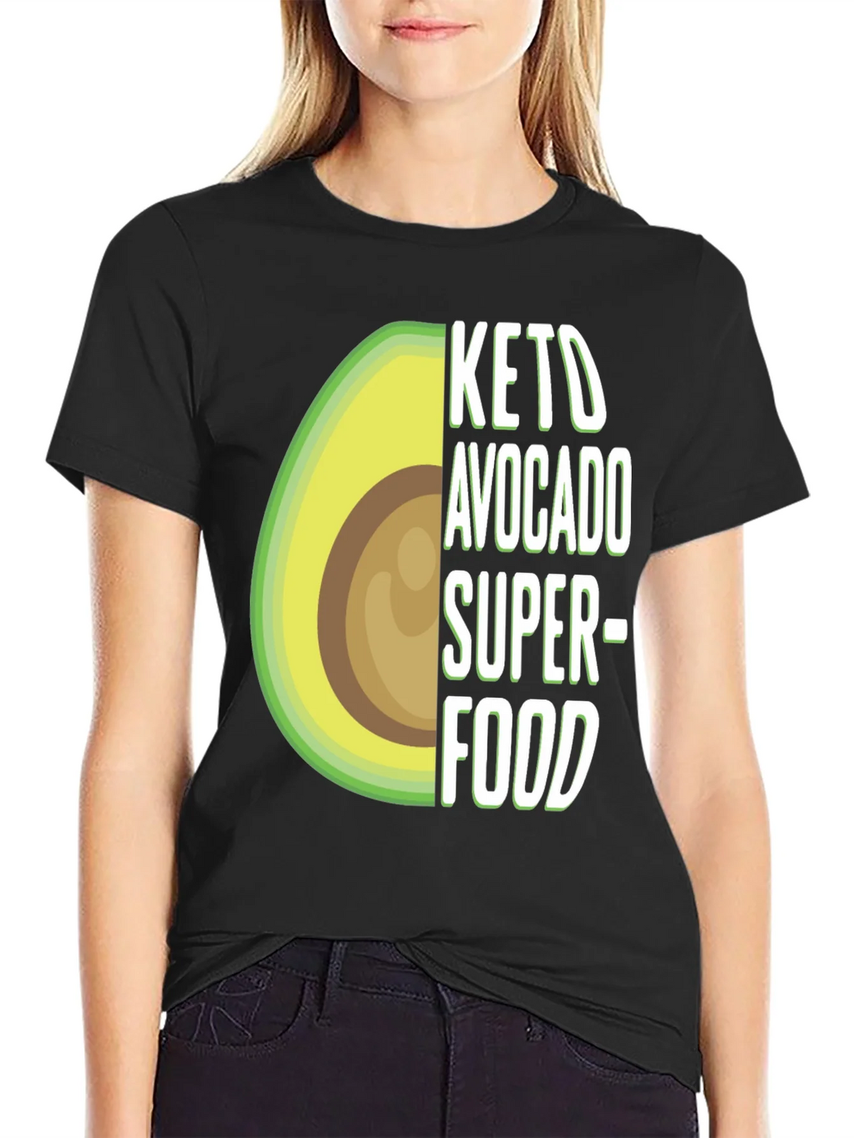 Keto Avocado Superfood T-Shirt - Unisex Black Tee product image 2