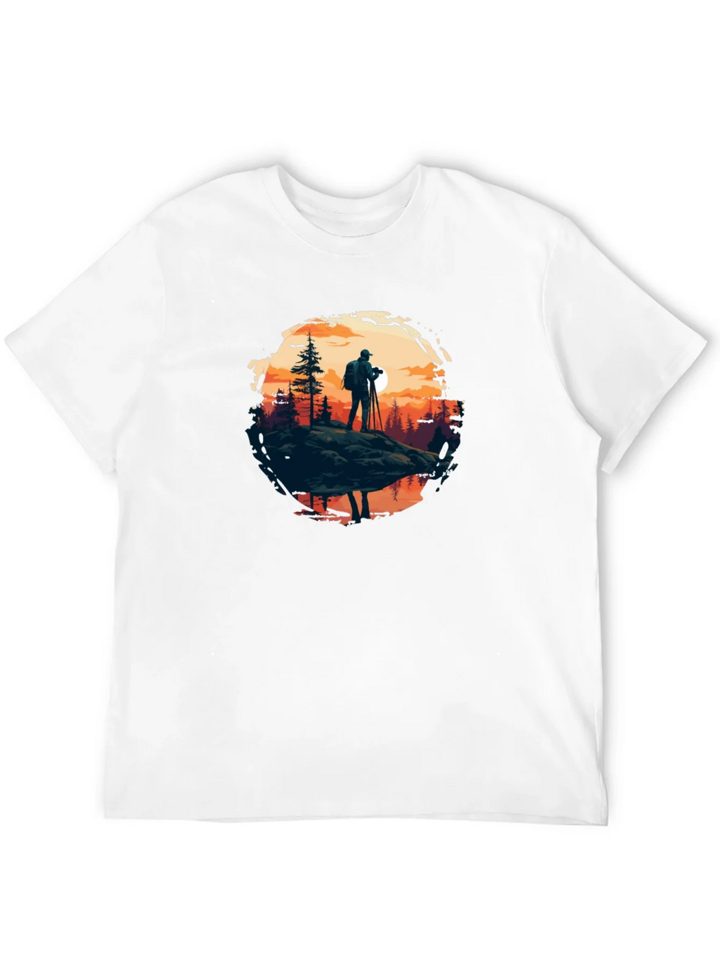 Photographer Nature Scene Black Tee product image 11