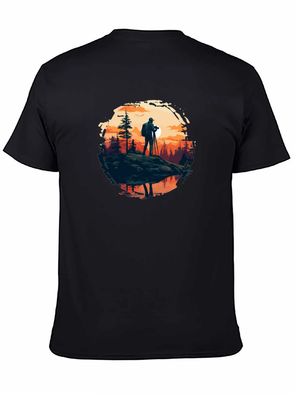 Photographer Nature Scene Black Tee product image 4