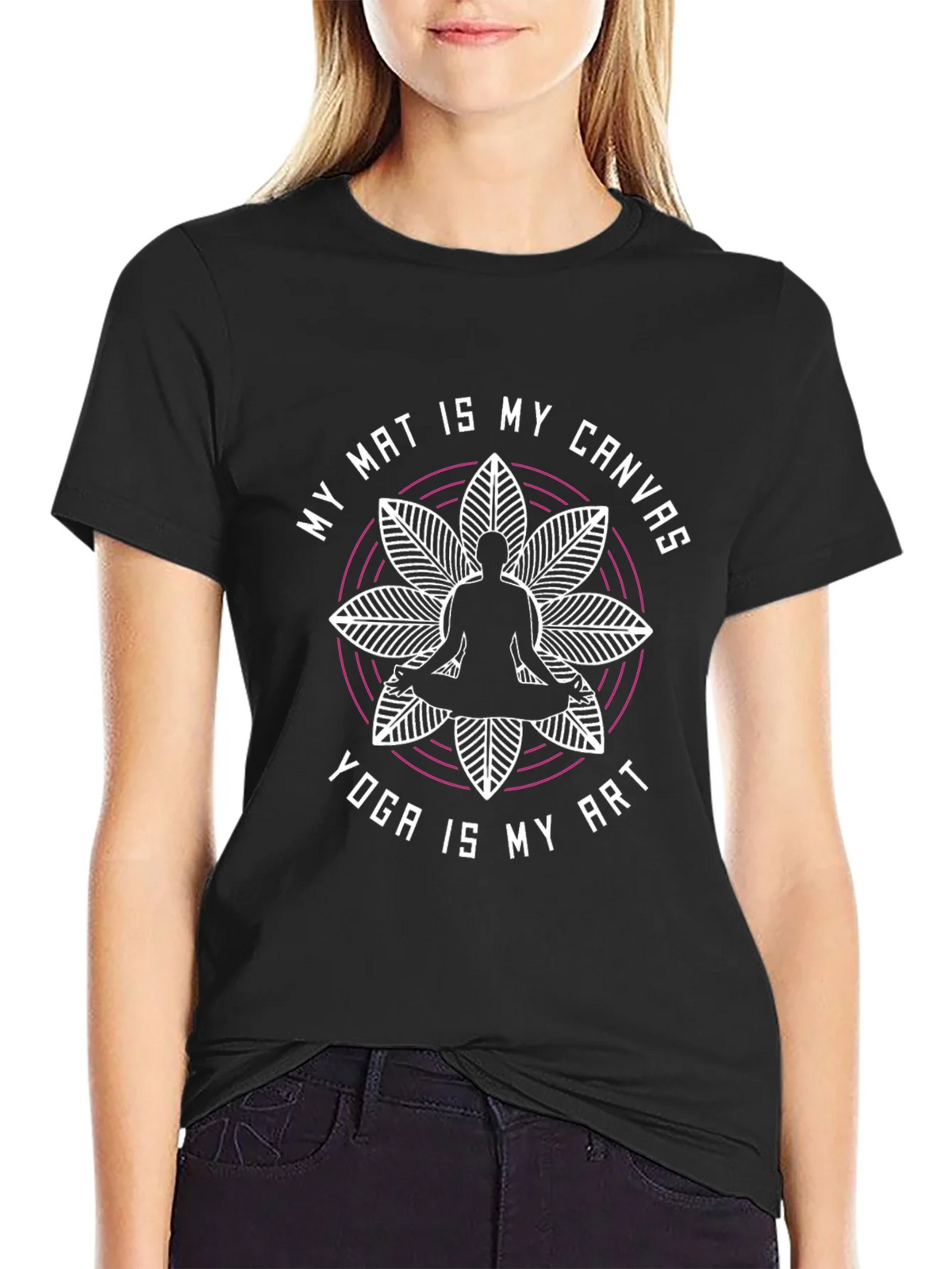 Yoga Art Graphic Tee - My Mat is My Canvas product image 2
