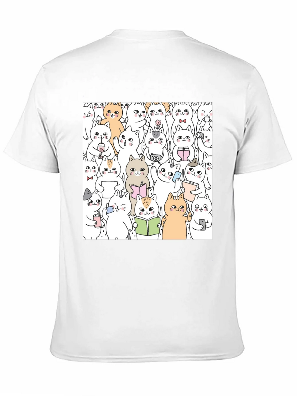 Kawaii Cats Graphic Tee - Cute Cartoon Kitten Shirt product image 10