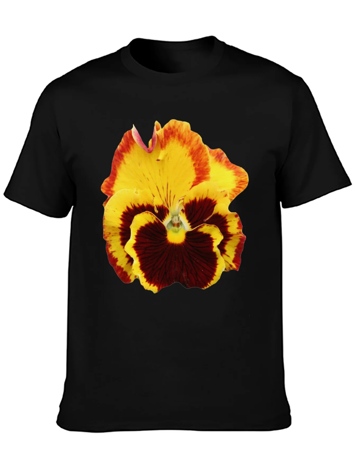 Floral Print T-Shirt - Pansy Graphic Tee product image 3