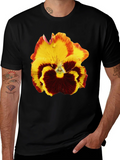 Floral Print T-Shirt - Pansy Graphic Tee product image 1