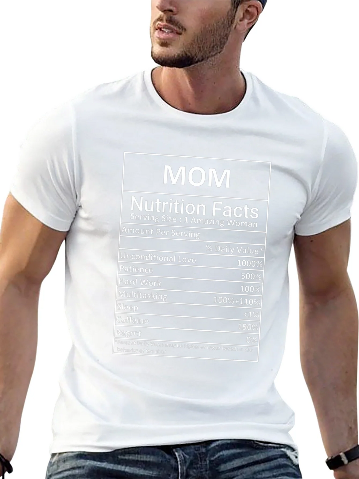 Mom Nutrition Facts Black T-Shirt product image 12