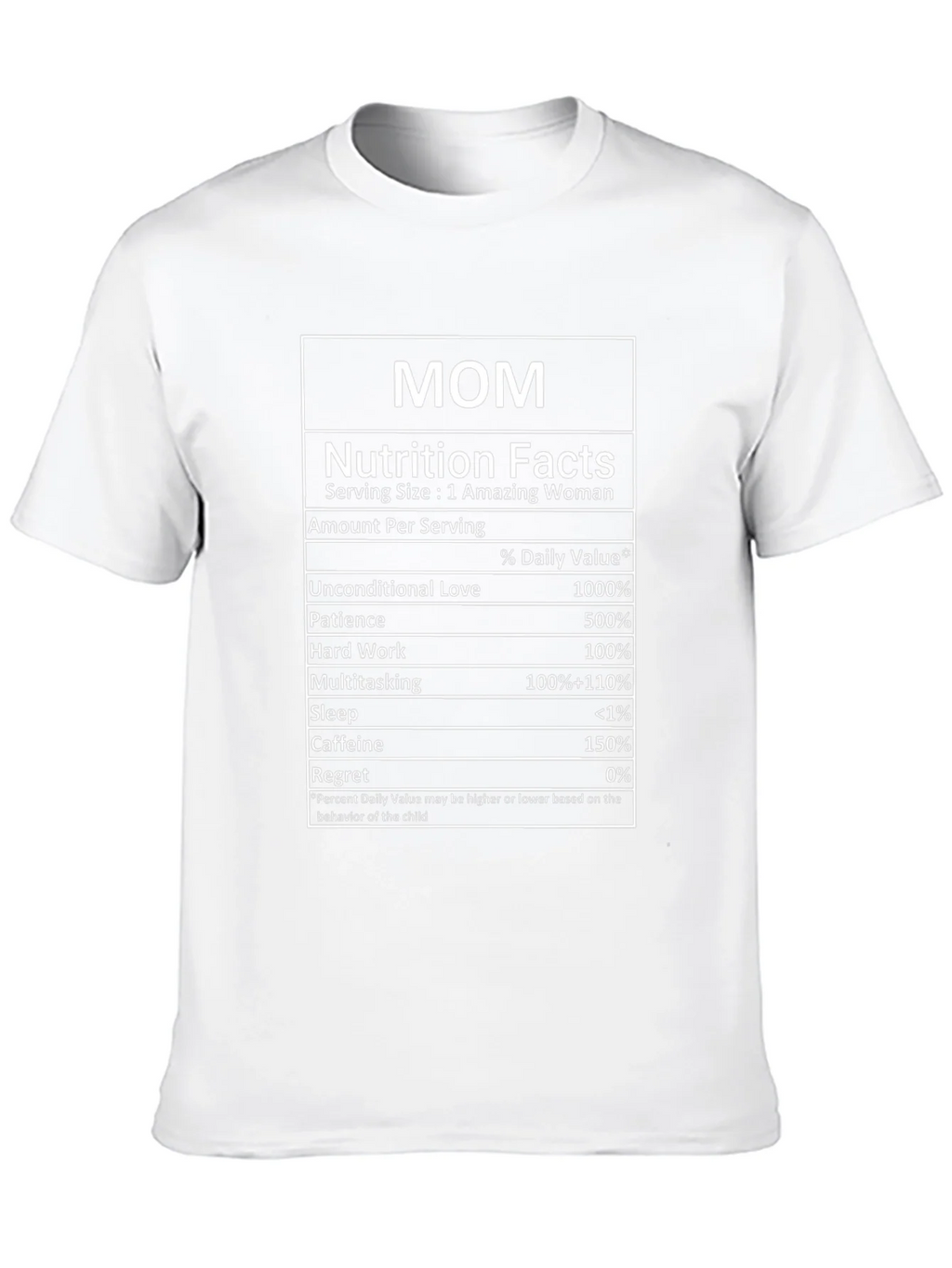 Mom Nutrition Facts Black T-Shirt product image 9