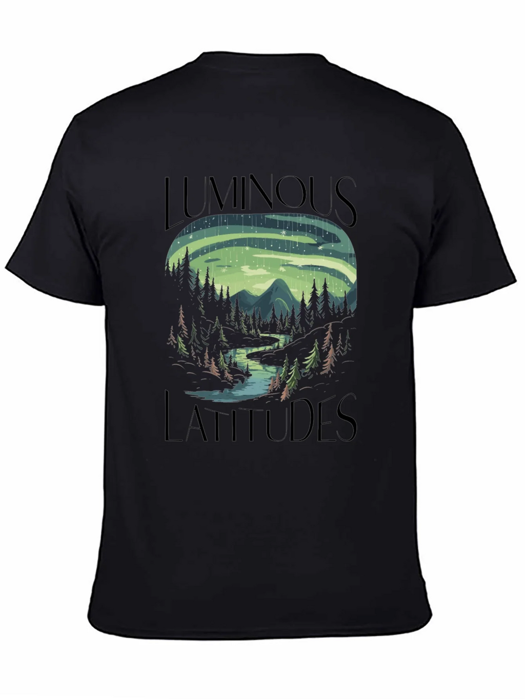 Luminous Latitudes Graphic Tee - Northern Lights Design product image 4