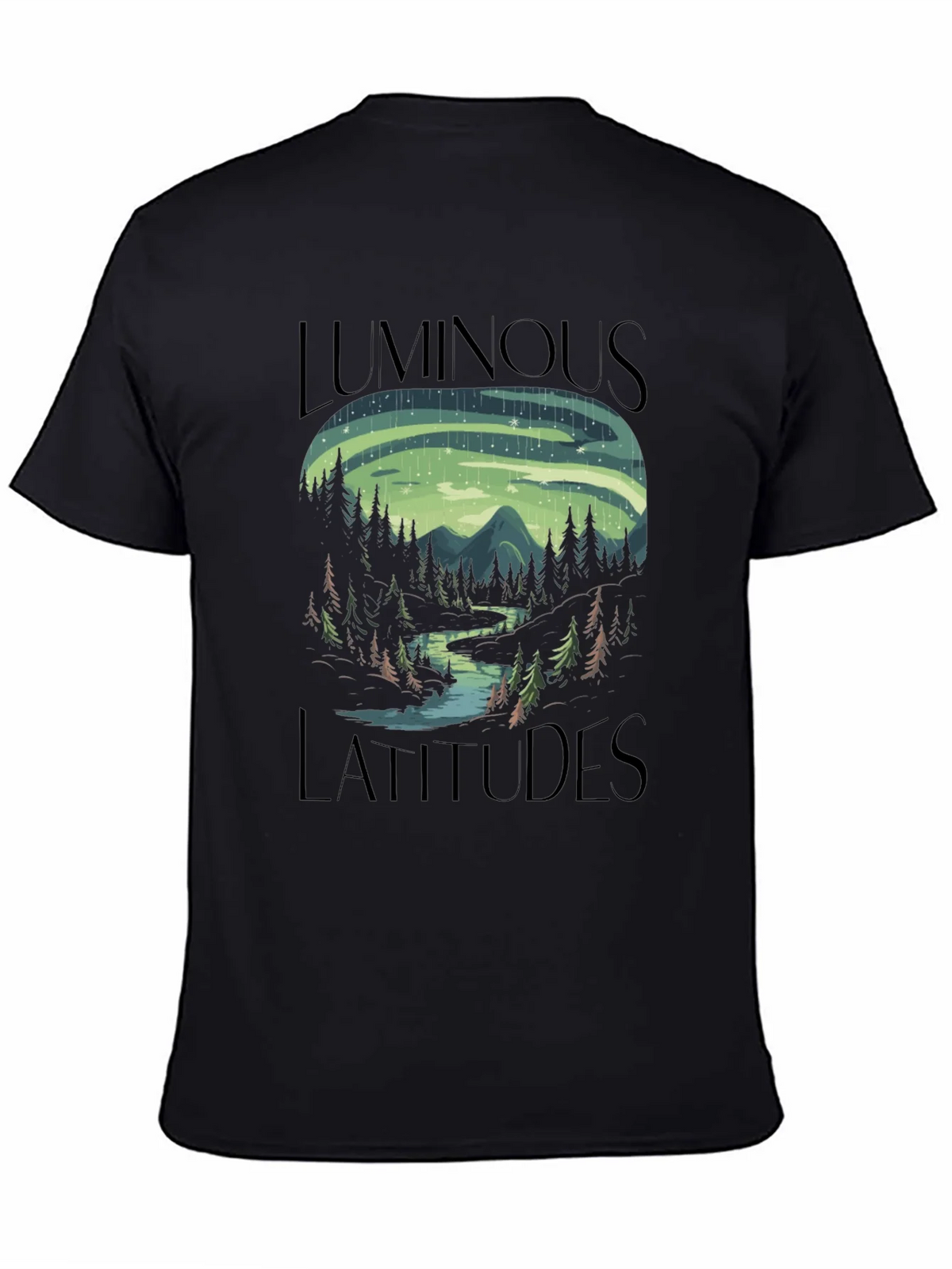 Luminous Latitudes Graphic Tee - Northern Lights Design product image 4