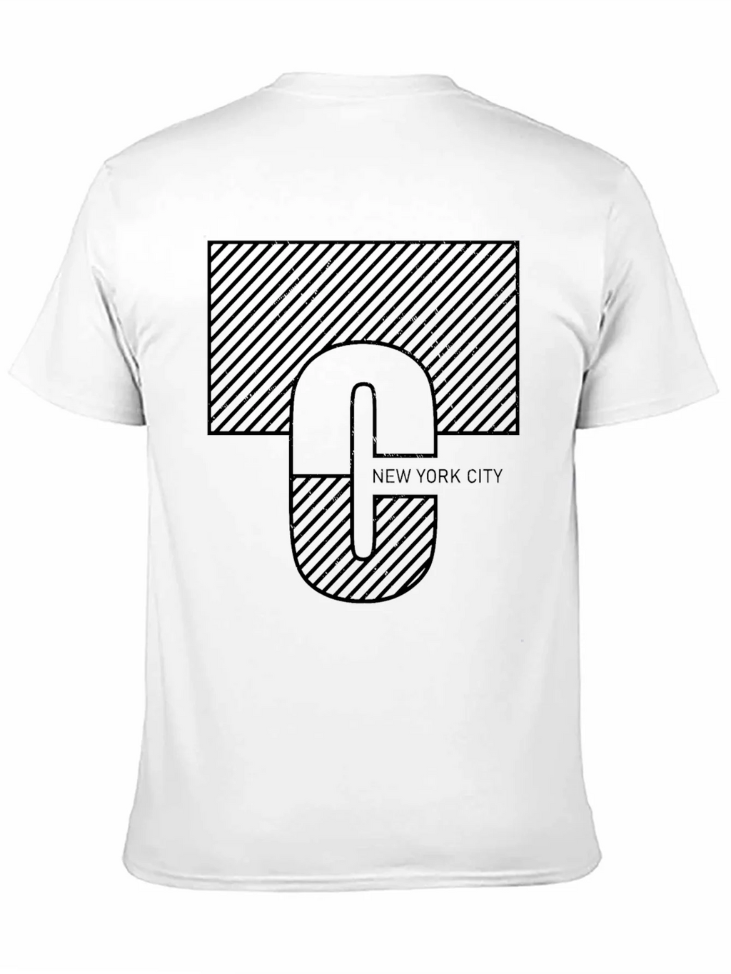 NYC Graphic Tee - Modern Striped Design Black product image 6