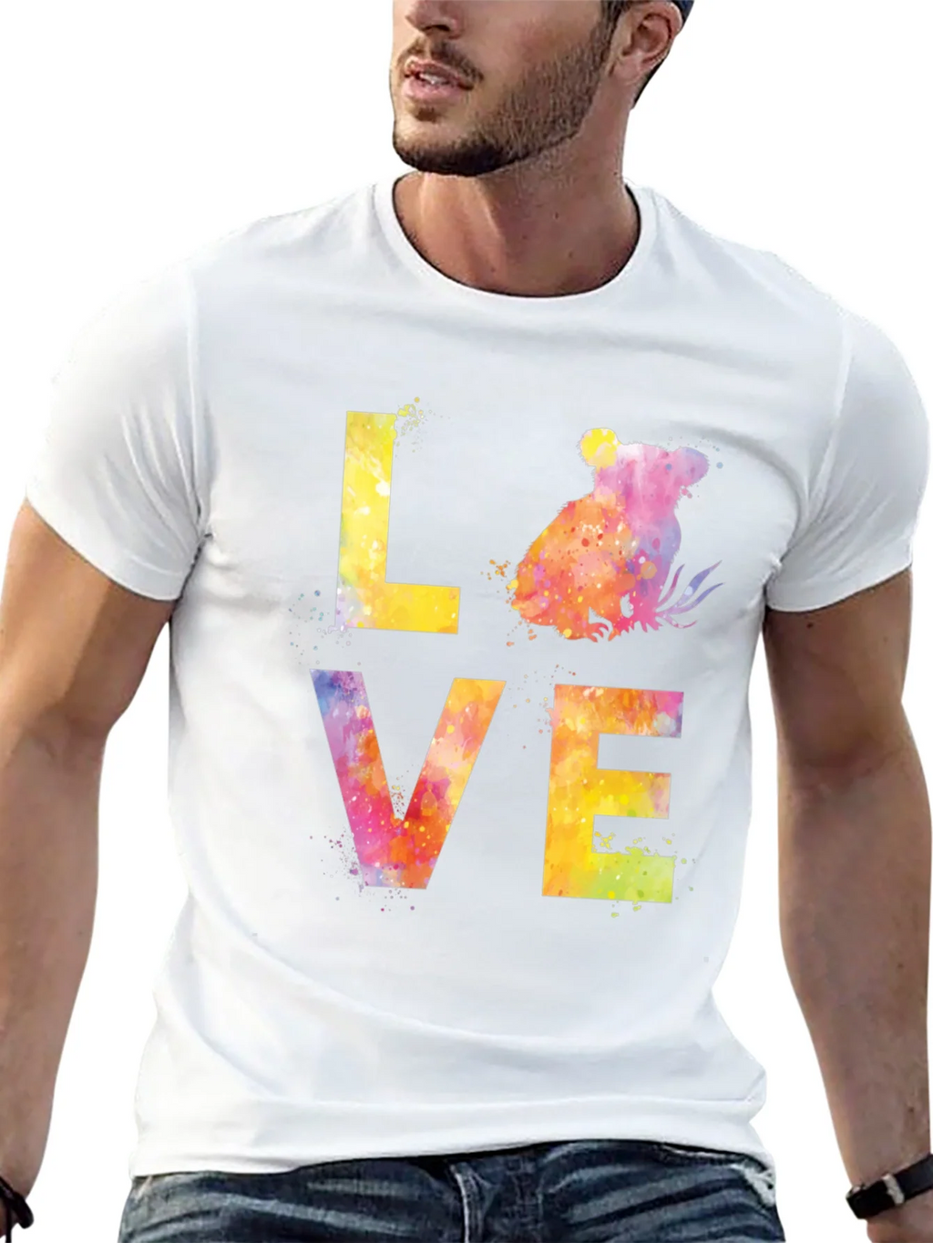 Koala LOVE Watercolor Print Graphic Tee product image 12