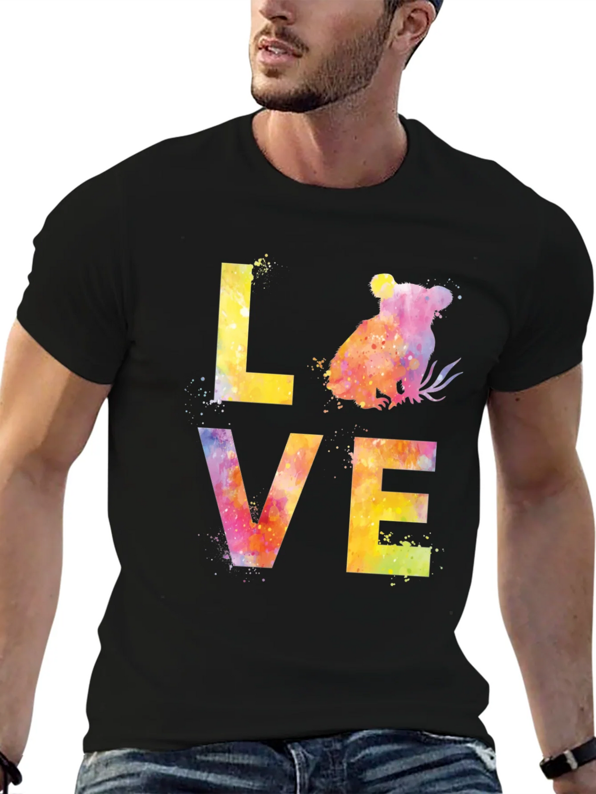 Koala LOVE Watercolor Print Graphic Tee product image 6