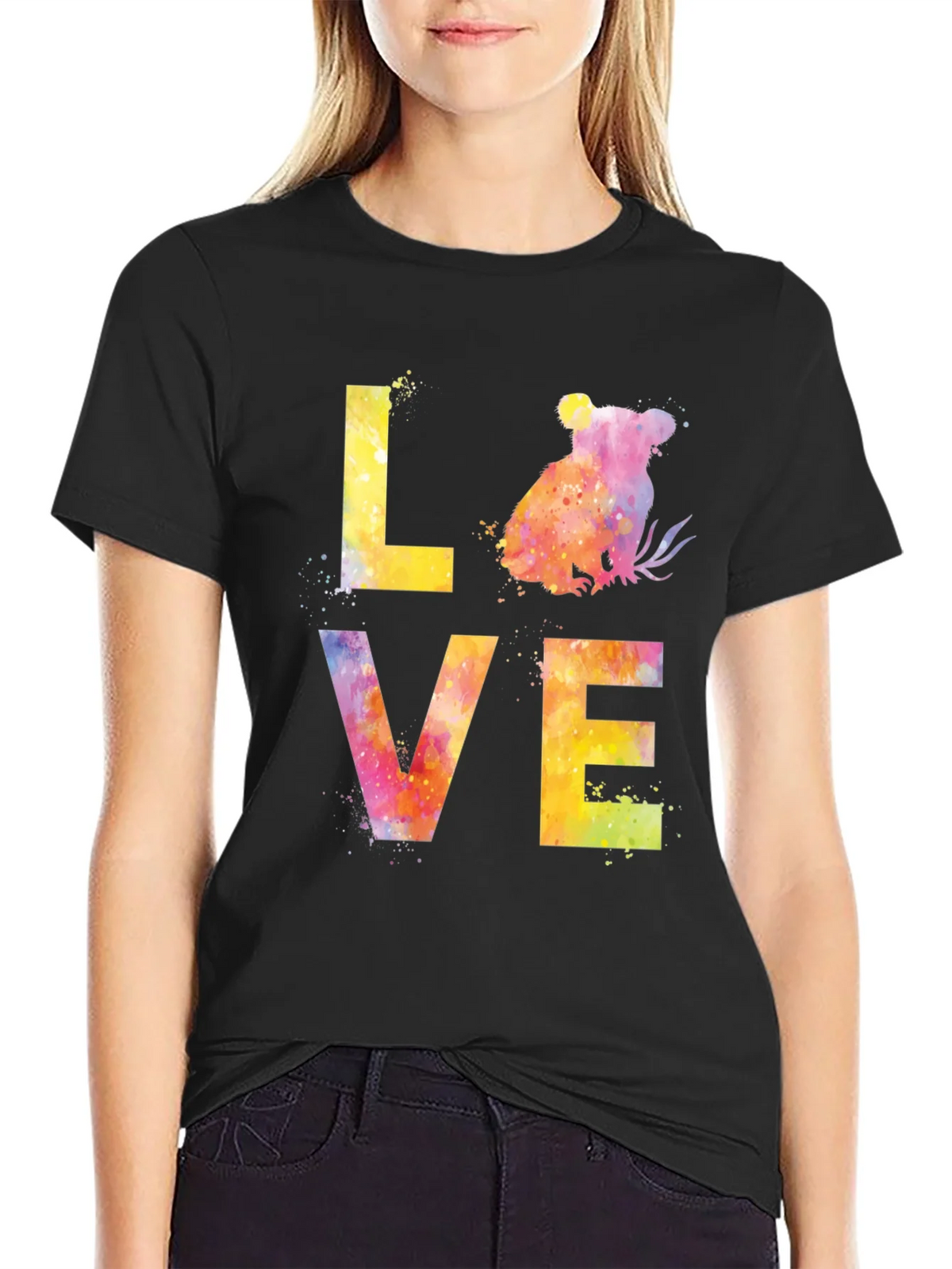 Koala LOVE Watercolor Print Graphic Tee product image 2
