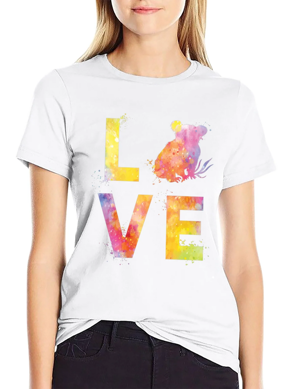Koala LOVE Watercolor Print Graphic Tee product image 8