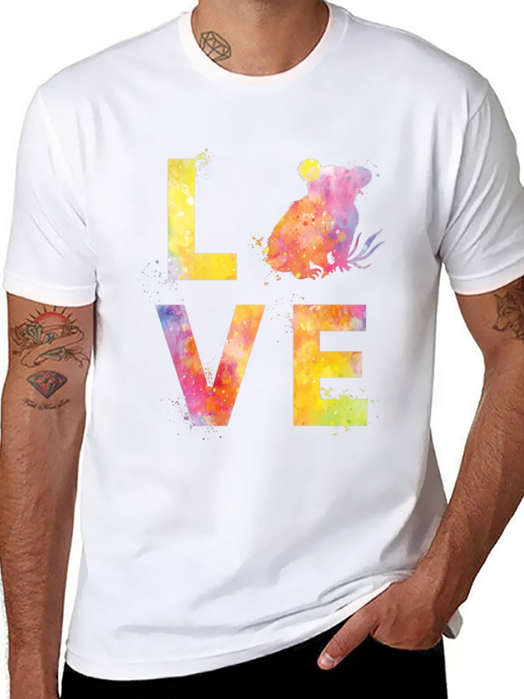 Koala LOVE Watercolor Print Graphic Tee product image 7