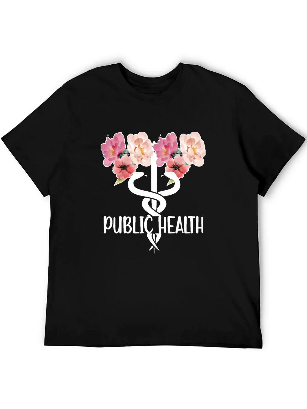 Public Health Floral Caduceus T-Shirt product image 5