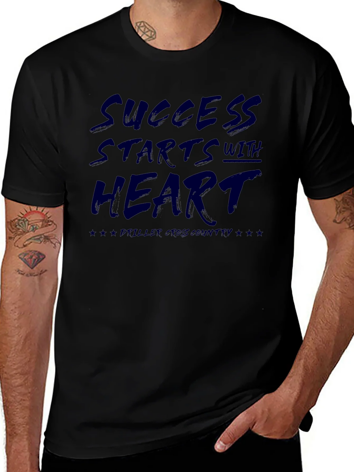 Success Starts With Heart Black Tee product image 1