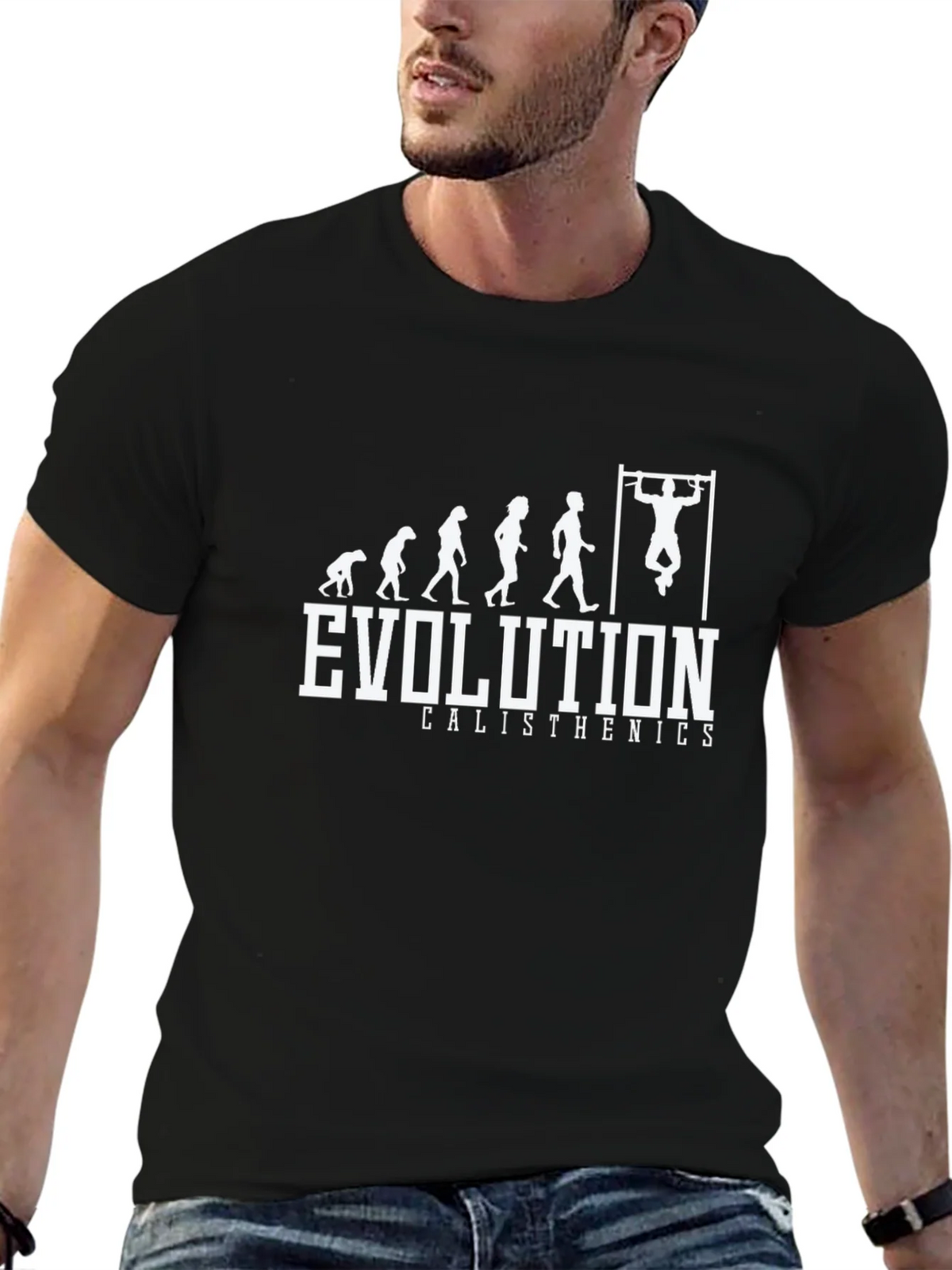 Evolution Calisthenics Black T-Shirt Fitness Graphic Tee product image 6