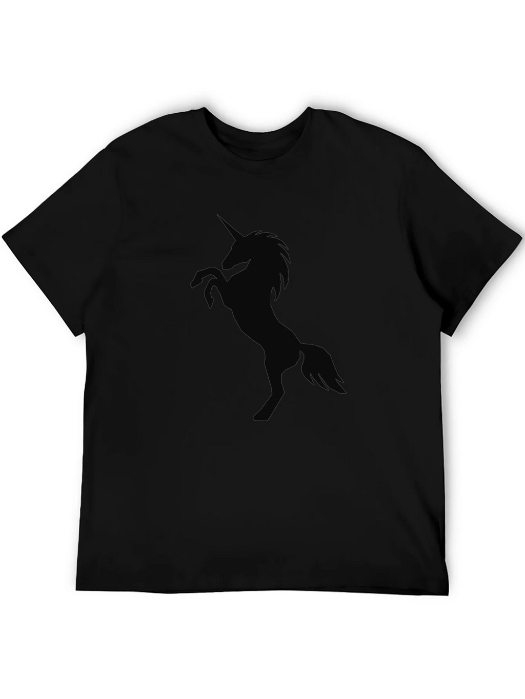 Mens Black Unicorn Graphic T-Shirt product image 5