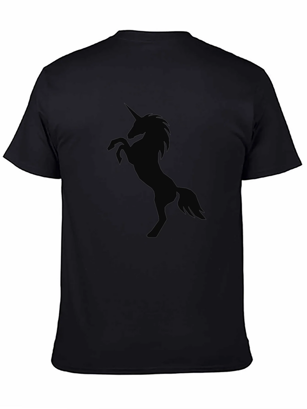 Mens Black Unicorn Graphic T-Shirt product image 4