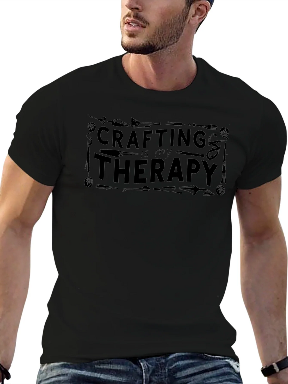 Crafting is My Therapy Graphic Tee product image 5