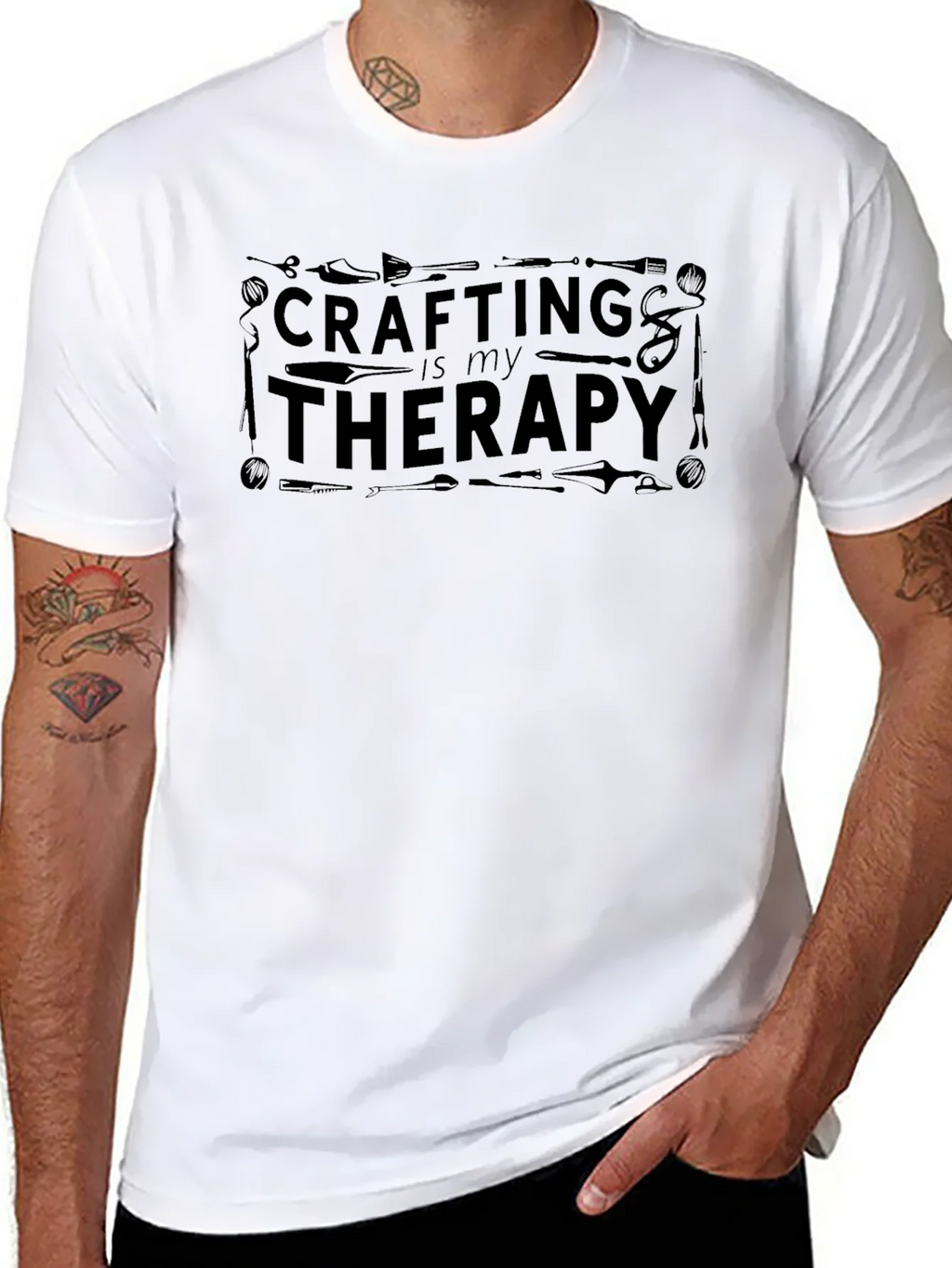 Crafting is My Therapy Graphic Tee product image 6