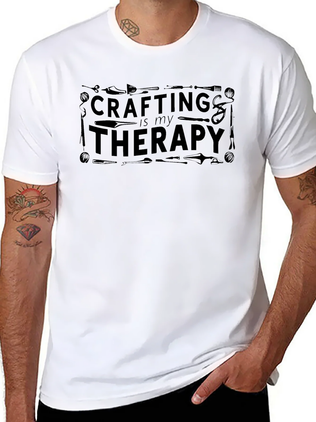 Crafting is My Therapy Graphic Tee product image 6